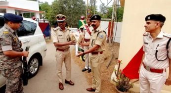 पुलिस महानिरीक्षक माईकल एस राज का चतरा IRB-3 मुख्यालय का निरीक्षण
